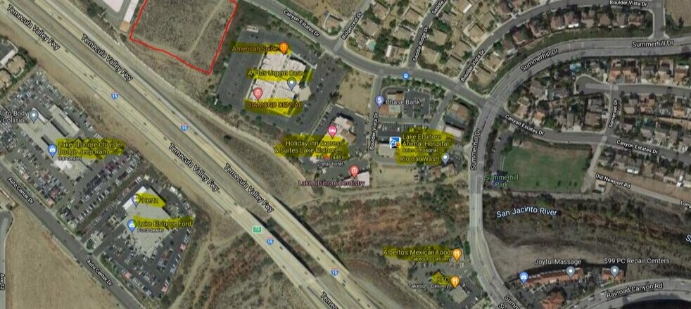 NWC Canyon Estate Drive & Summer Hill Drive, Lake Elsinore, CA à vendre - Aérien – Image 3 sur 6