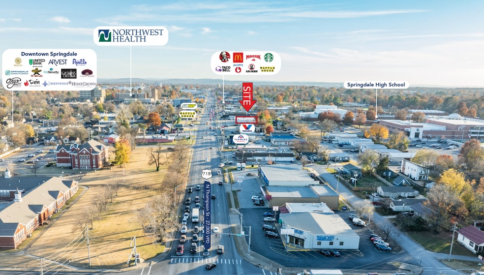 100 N Thompson St, Springdale, AR à louer - Photo de l’immeuble – Image 3 sur 6