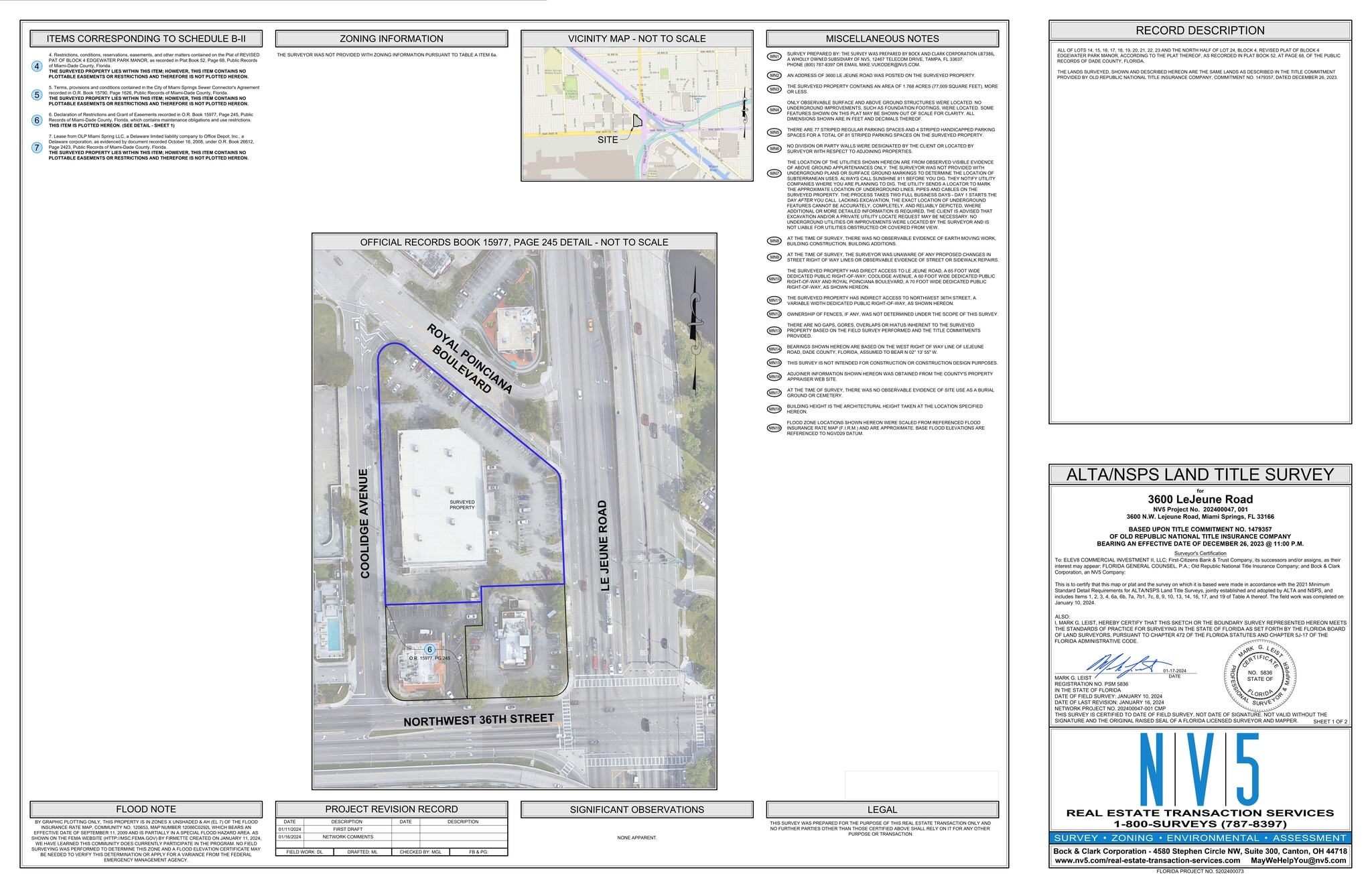 3600 Le Jeune Rd, Miami, FL à louer Plan de site– Image 1 sur 7