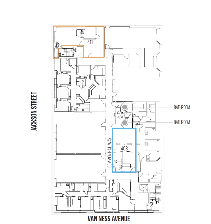 2001 Van Ness Ave, San Francisco, CA à louer Plan d’étage– Image 1 sur 3