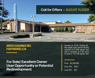 Plus de détails pour 26101 Gading Rd, Hayward, CA - Spécialisé à vendre