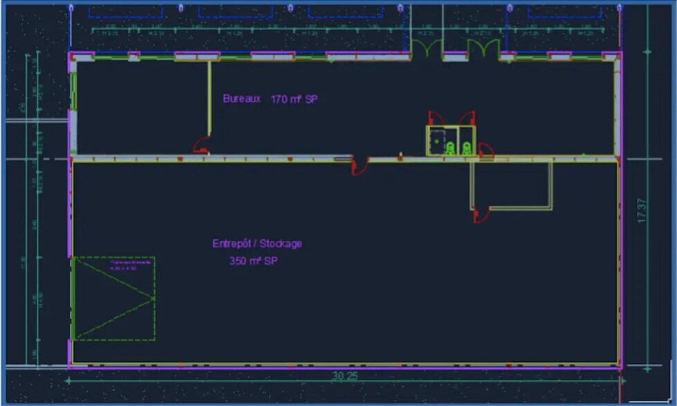 Local d'activités dans La Jarrie à vendre - Plan d’étage – Image 2 sur 3