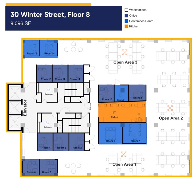 30 Winter St, Boston, MA à louer Plan d’étage– Image 1 sur 1