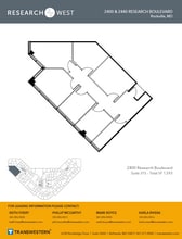 2400 Research Blvd, Rockville, MD à louer Plan d’étage– Image 1 sur 1