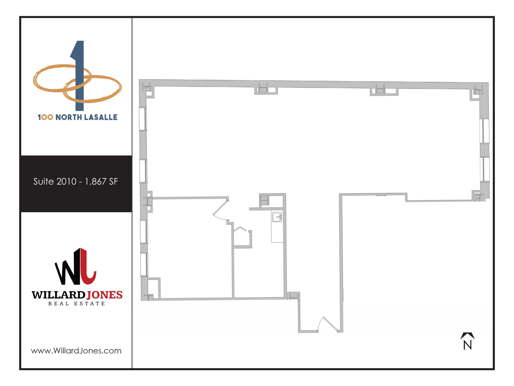 100 N LaSalle St, Chicago, IL à louer Plan de site– Image 1 sur 1