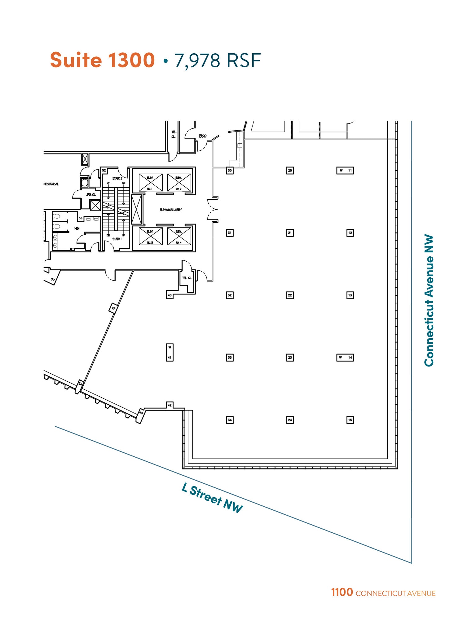 1100 Connecticut Ave NW, Washington, DC à louer Plan d’étage– Image 1 sur 7