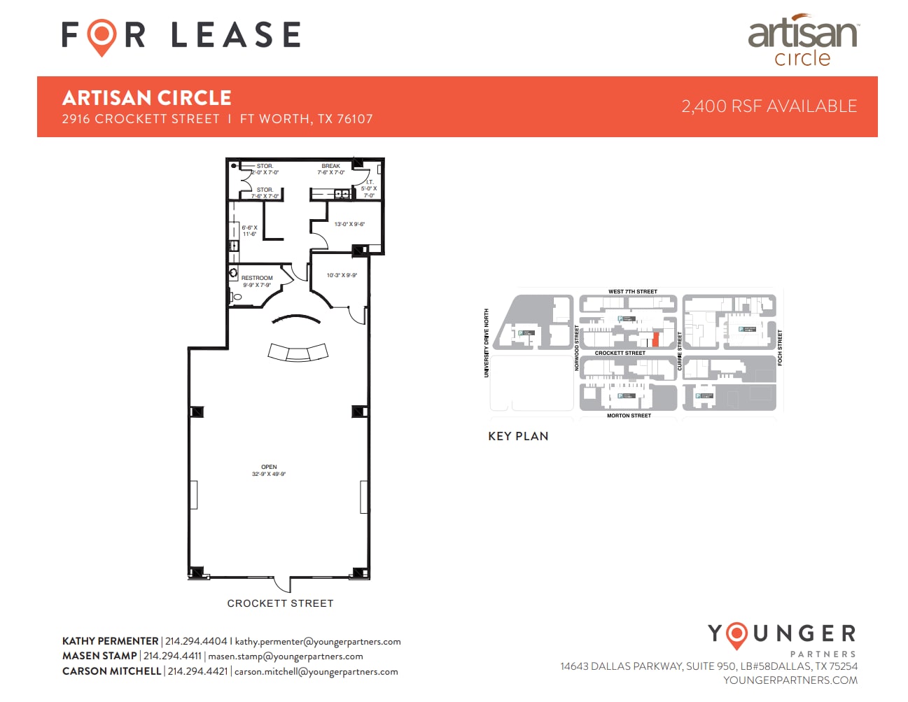 2973 W 7th St, Fort Worth, TX à louer Plan d’étage– Image 1 sur 1