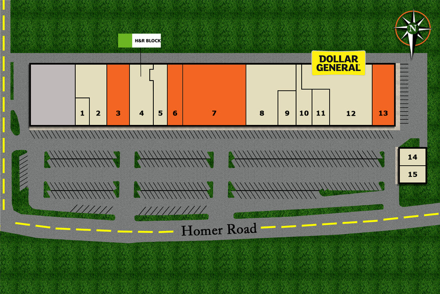 308-348 Homer Rd, Minden, LA à louer - Plan de site – Image 2 sur 2