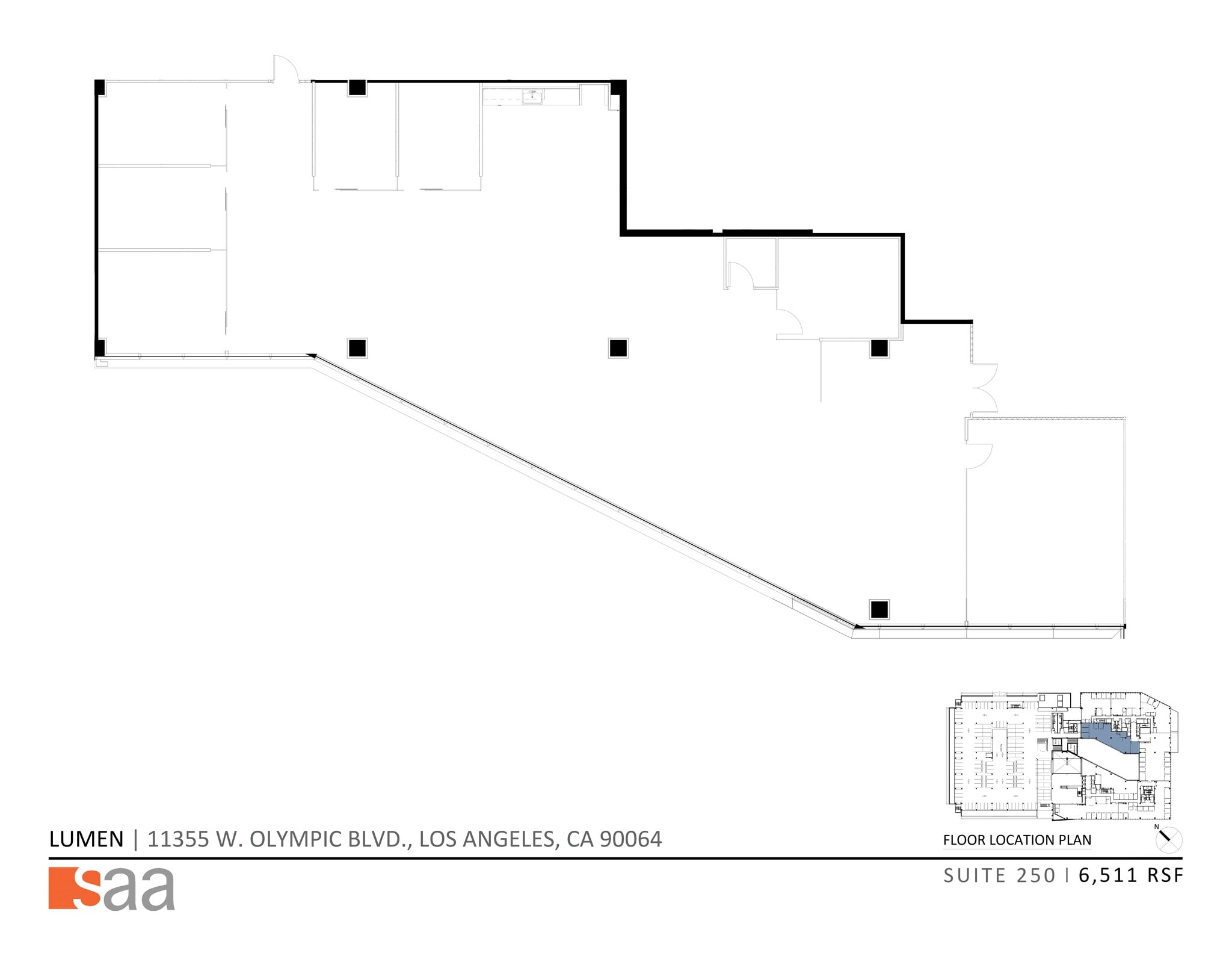 11355 W Olympic Blvd, Los Angeles, CA à louer Plan de site– Image 1 sur 5