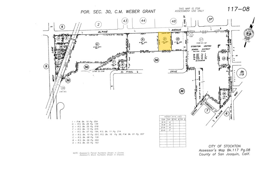 1822 E Alpine Ave, Stockton, CA à louer - Plan cadastral – Image 2 sur 3