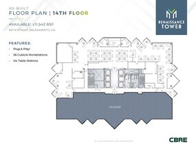 801 K St, Sacramento, CA à louer Plan d’étage– Image 1 sur 1