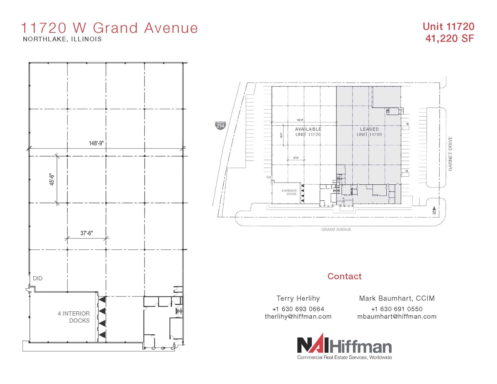 11700-11720 W Grand Ave, Northlake, IL à louer Plan d’étage– Image 1 sur 1