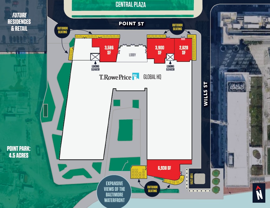 1307 Point St, Baltimore, MD à louer Plan d’étage– Image 1 sur 1