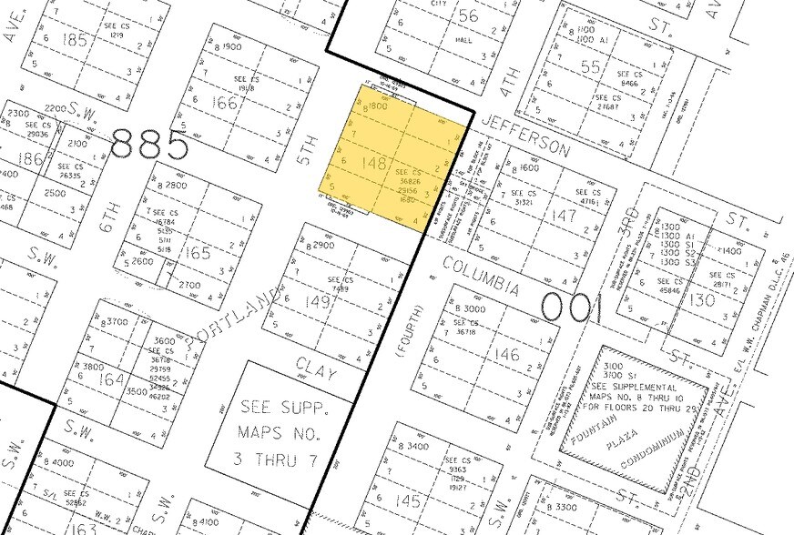 1400-1407 SW 5th Ave, Portland, OR à louer - Plan cadastral – Image 2 sur 5