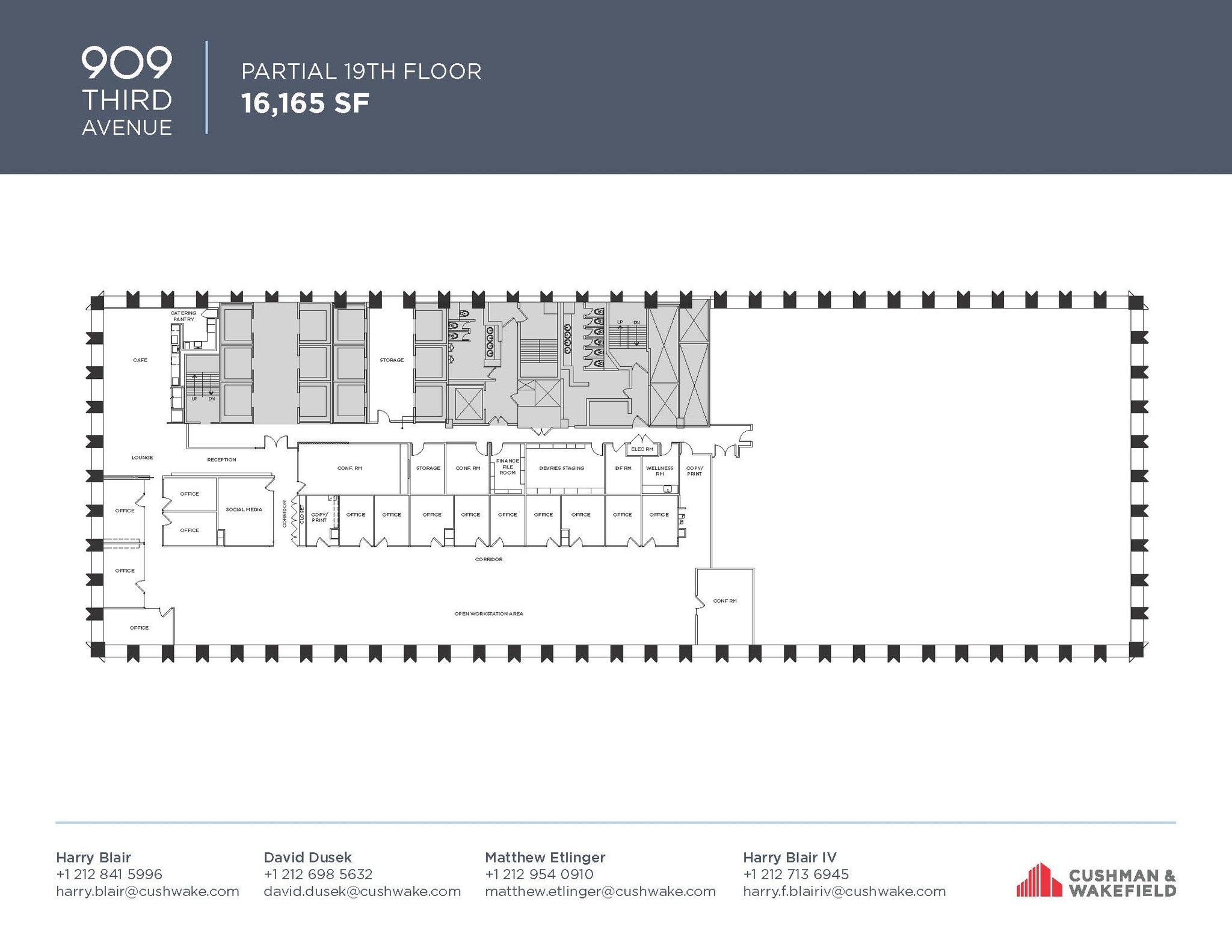 909 Third Ave, New York, NY à louer Plan d’étage– Image 1 sur 1