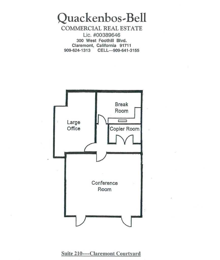 675 W Foothill Blvd, Claremont, CA à louer Plan d’étage– Image 1 sur 1