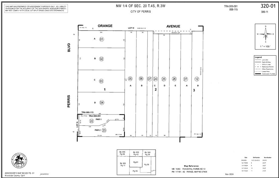 SWQ N. Perris Blvd. & Orange Ave., Perris, CA à vendre - Plan cadastral – Image 2 sur 2