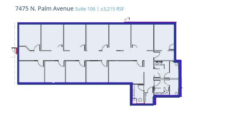 7475 N Palm Ave, Fresno, CA à louer Plan d’étage– Image 1 sur 1