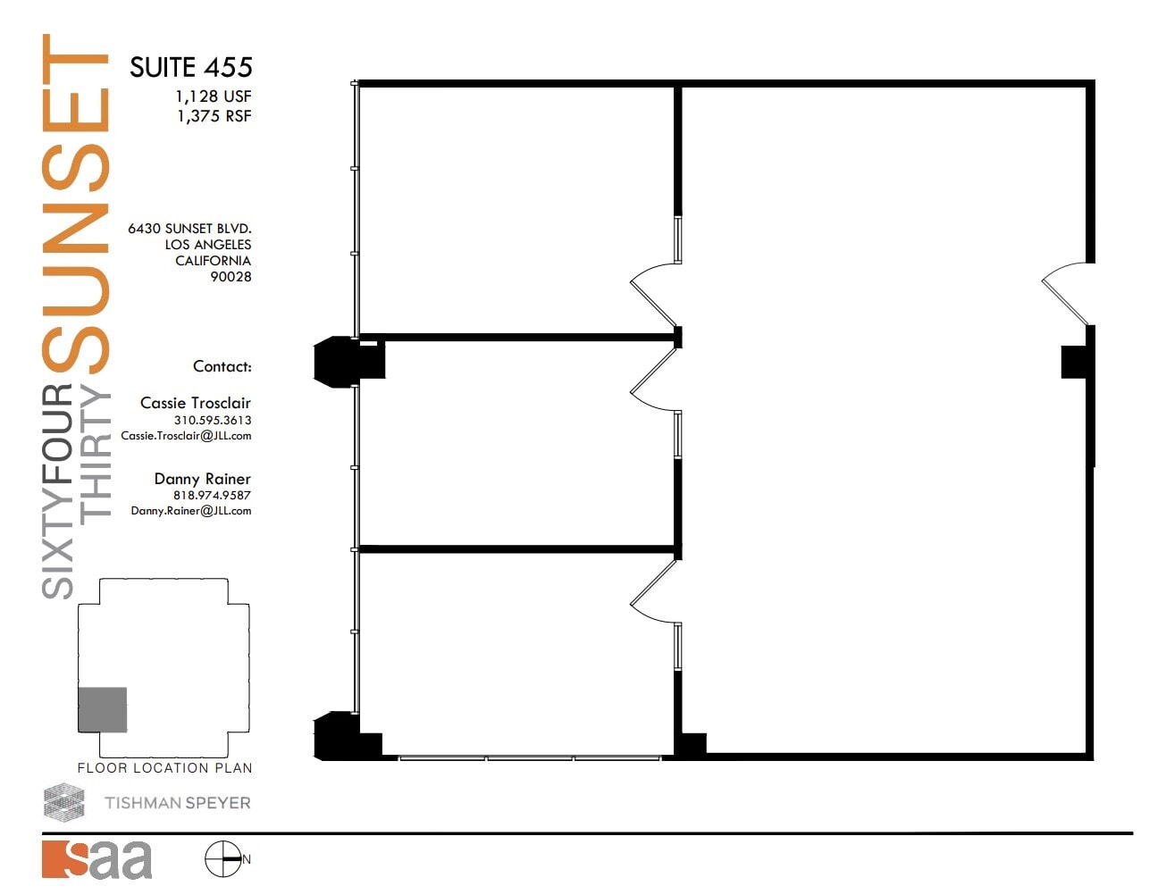 6430 W Sunset Blvd, Los Angeles, CA à louer Plan d’étage– Image 1 sur 1