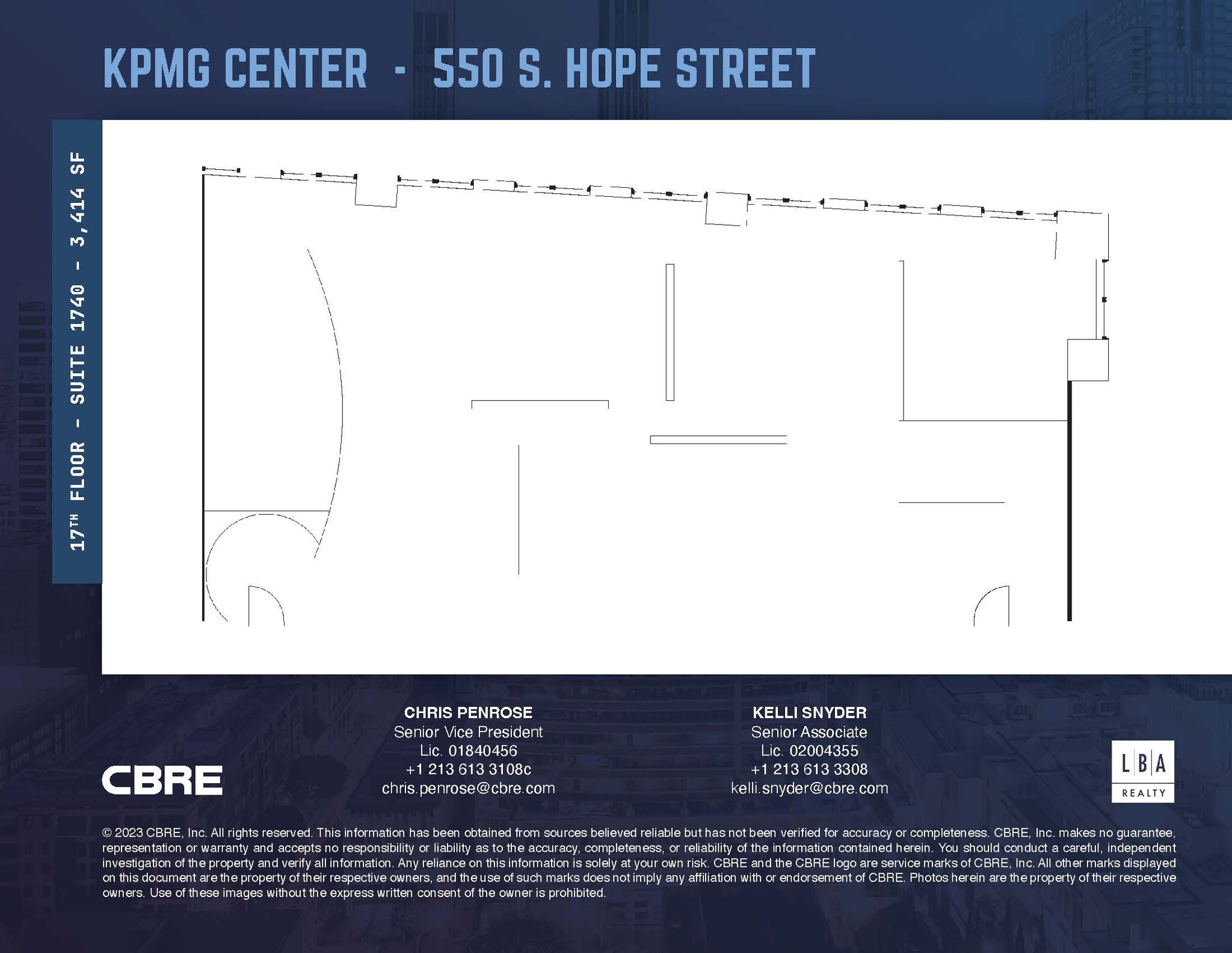 550 S Hope St, Los Angeles, CA à louer Plan d’étage– Image 1 sur 1