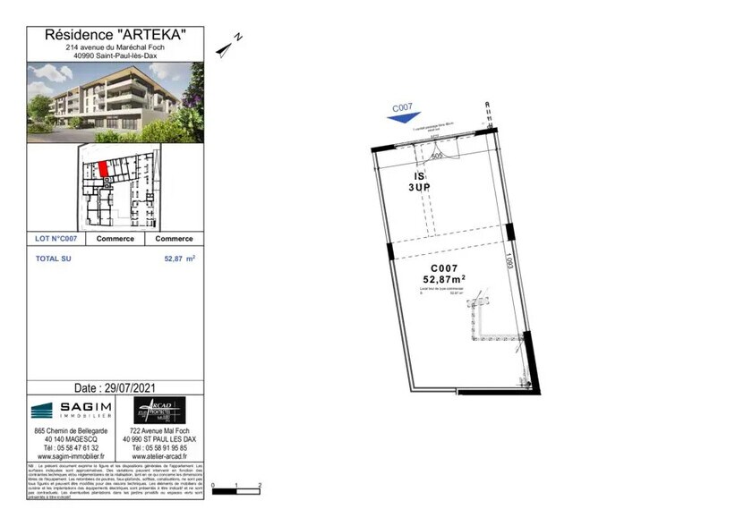 Local commercial dans Saint-Paul-lès-Dax à louer - Plan d’étage – Image 2 sur 2