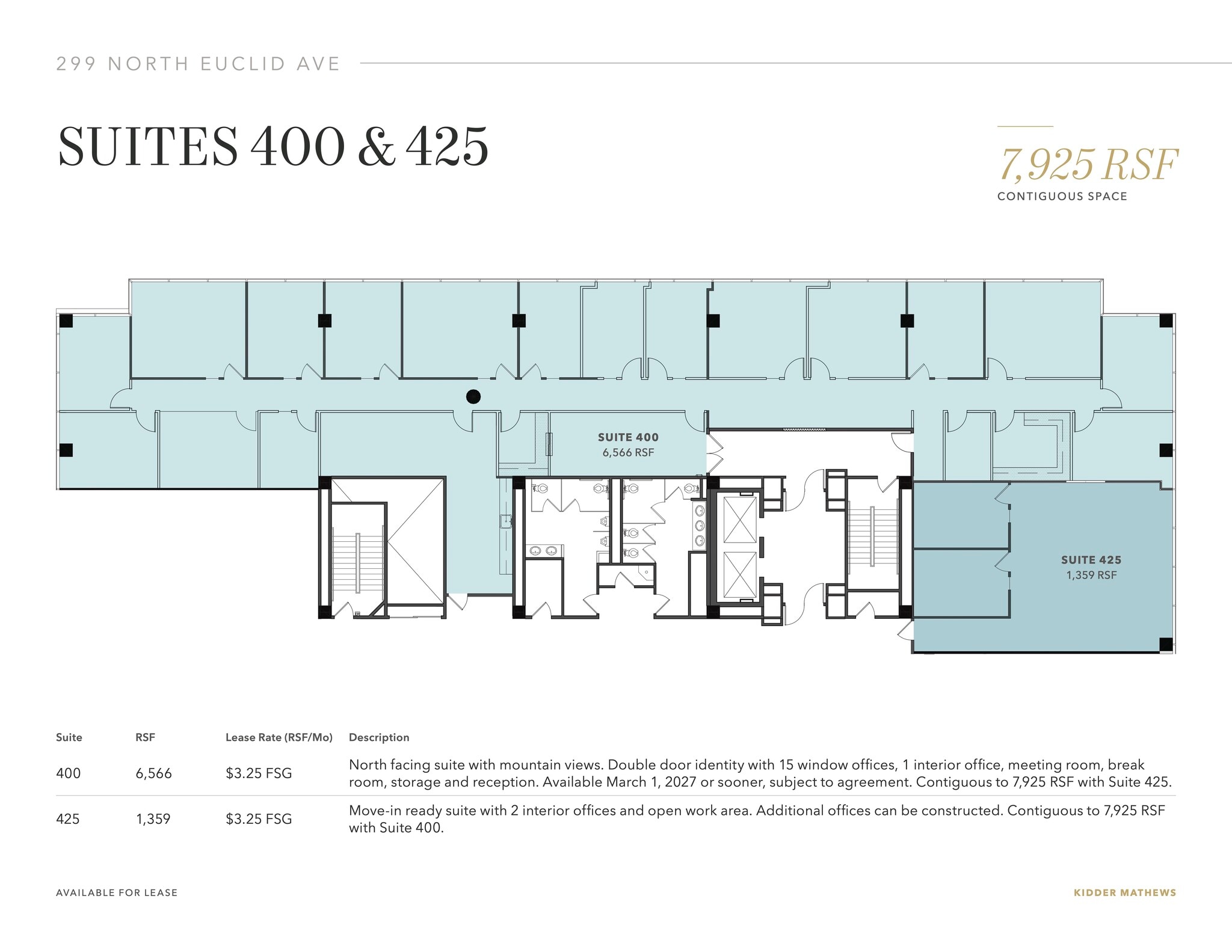 299 N Euclid Ave, Pasadena, CA à louer Plan d’étage– Image 1 sur 3