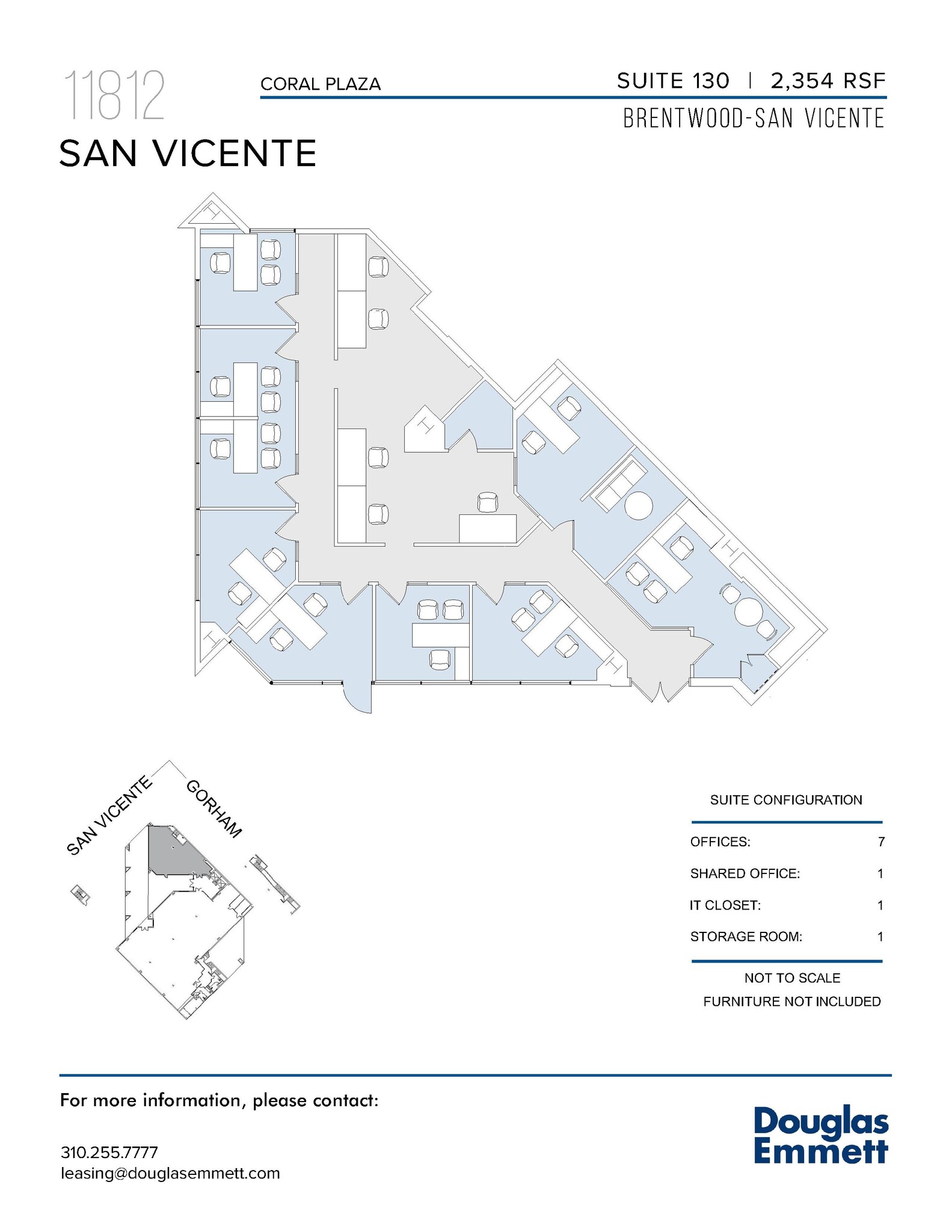 11812 W San Vicente Blvd, Los Angeles, CA à louer Plan d’étage– Image 1 sur 1