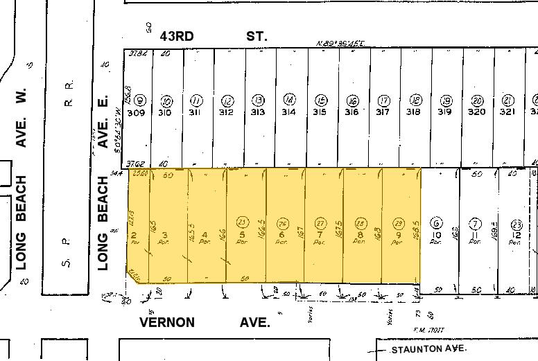 1713-1769 E Vernon Ave, Los Angeles, CA à louer - Plan cadastral – Image 2 sur 10
