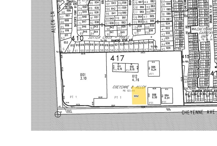 3552 W Cheyenne Ave, North Las Vegas, NV à vendre - Plan cadastral – Image 2 sur 4