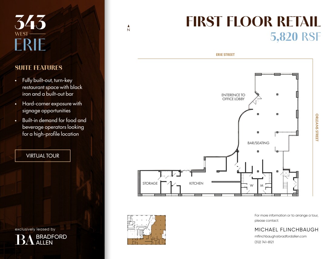 343 W Erie St, Chicago, IL à louer Plan d’étage– Image 1 sur 9