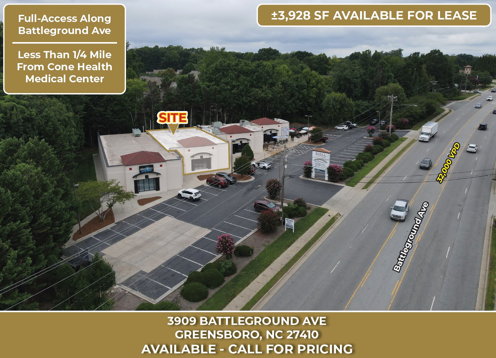 3909 Battleground Ave, Greensboro, NC à louer Photo de l’immeuble– Image 1 sur 5