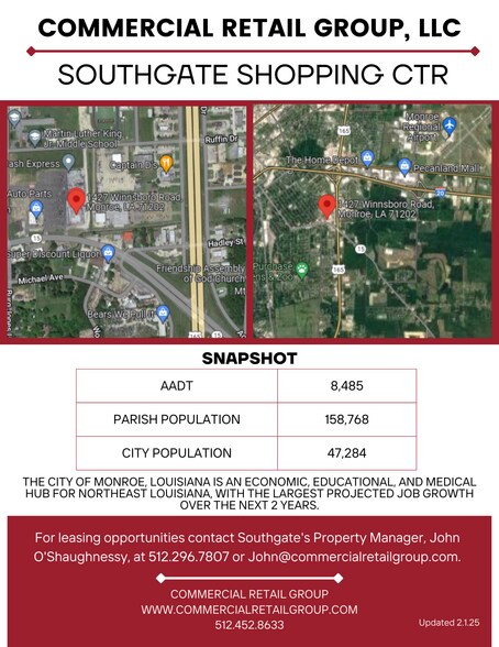 1419-1425 Winnsboro Rd, Monroe, LA à louer - Plan de site – Image 2 sur 15