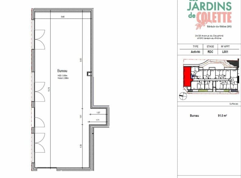 24-28 Avenue Du Dauphiné, Sérézin-du-Rhône à louer - Plan d’étage – Image 3 sur 3