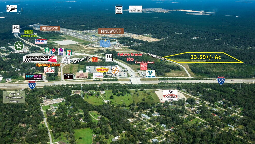 23.95+/-Ac N Speed st, New Caney, TX à vendre - Photo principale – Image 1 sur 4