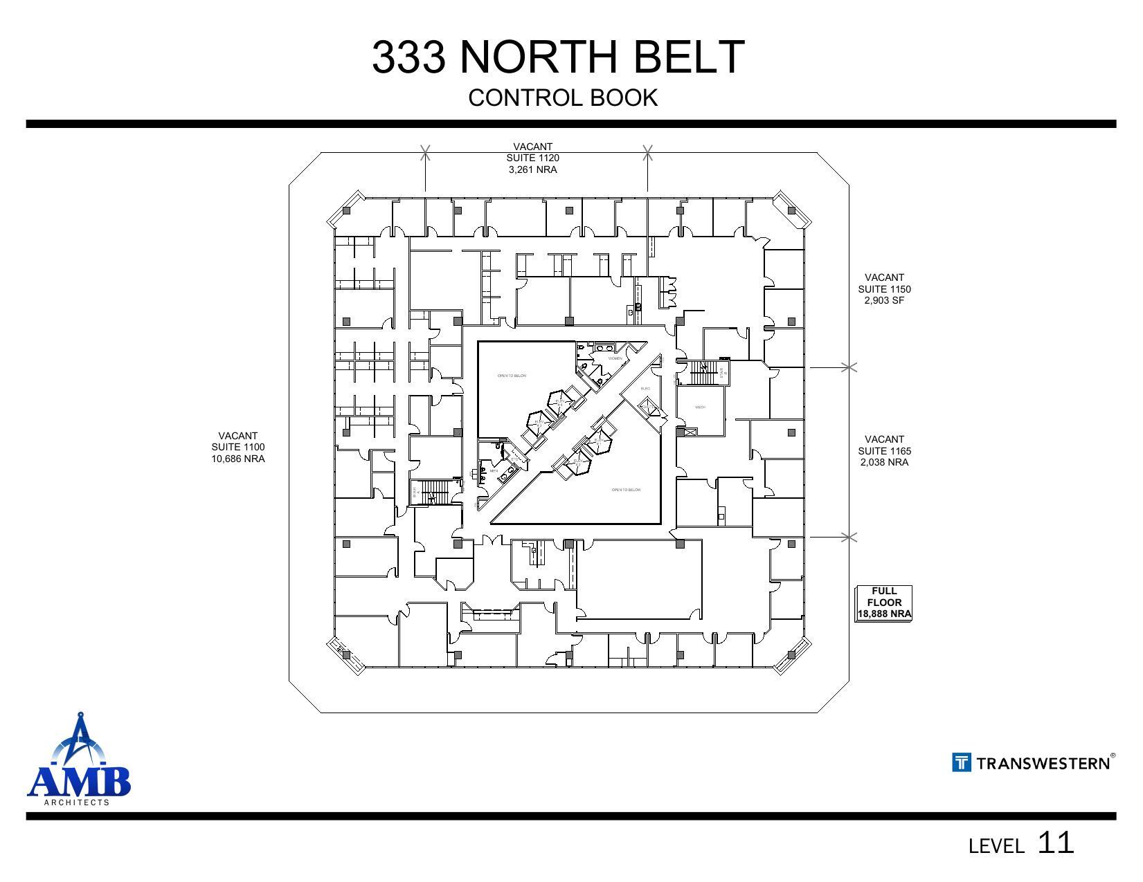 333 N Sam Houston Pky E, Houston, TX à louer Plan d’étage– Image 1 sur 1