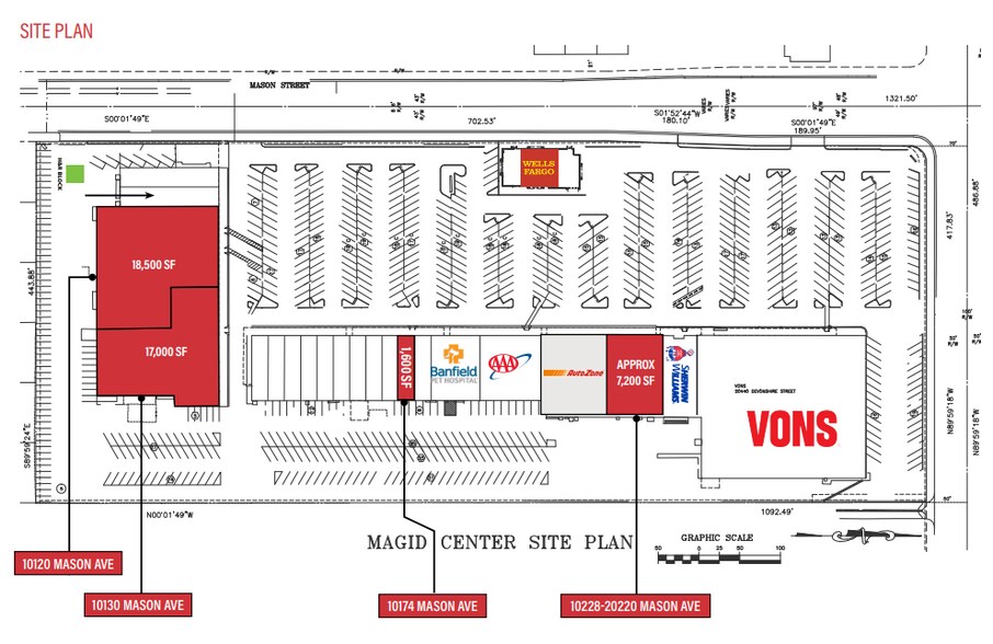 10116-10250 Mason Ave, Chatsworth, CA à louer - Plan de site – Image 2 sur 2