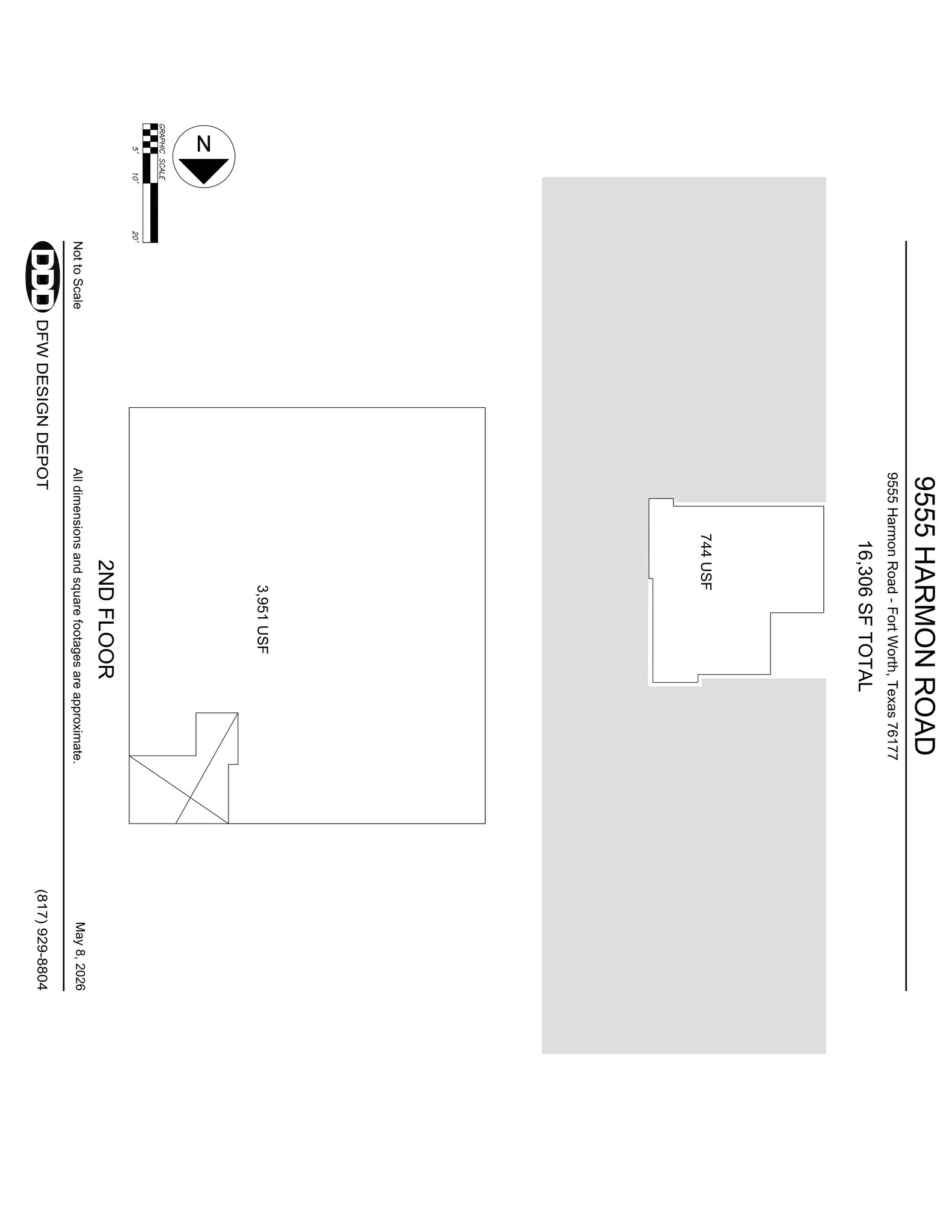 9555 Harmon Rd, Fort Worth, TX à louer Plan de site– Image 1 sur 2