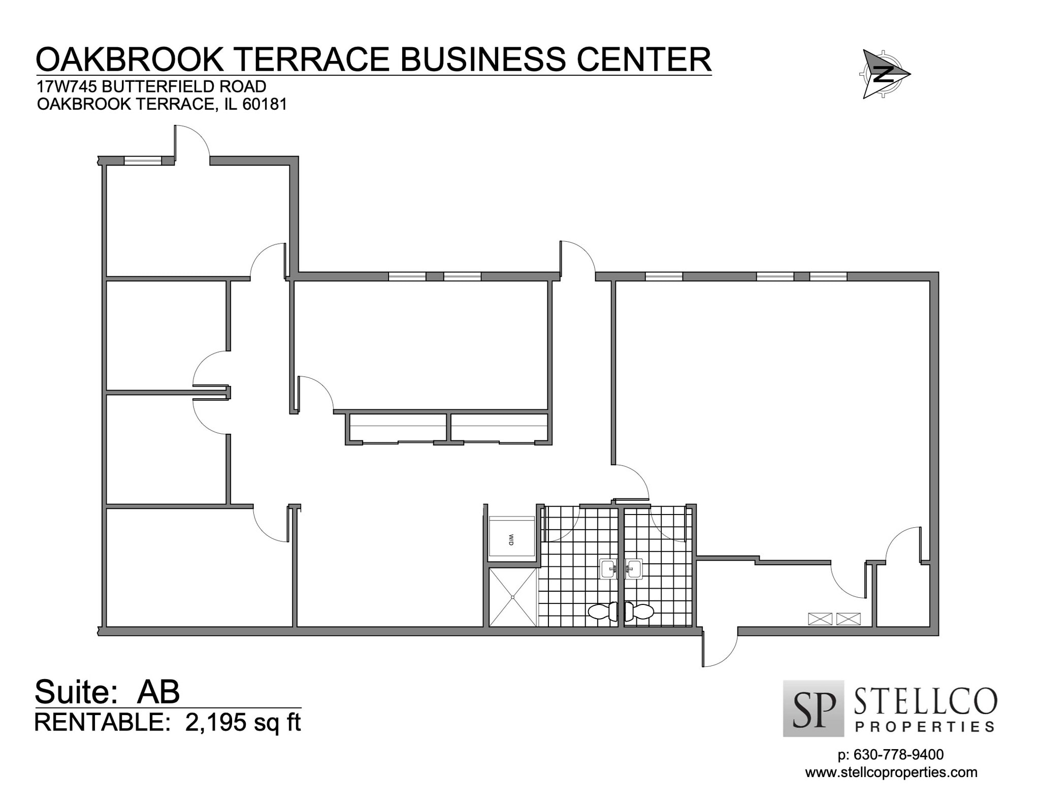 17W695-17W745 Butterfield Rd, Oakbrook Terrace, IL à louer Plan d’étage– Image 1 sur 1