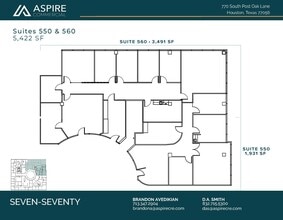 770 S Post Oak Ln, Houston, TX à louer Plan d’étage– Image 2 sur 4