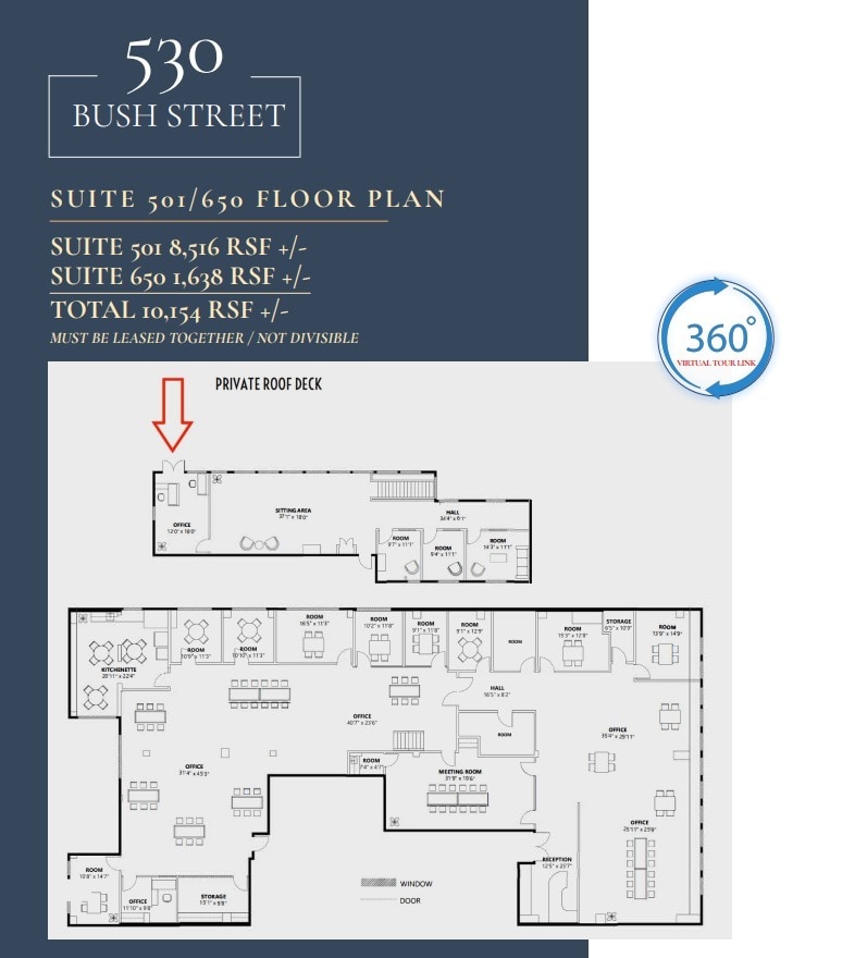 530 Bush St, San Francisco, CA à louer Plan d’étage– Image 1 sur 1