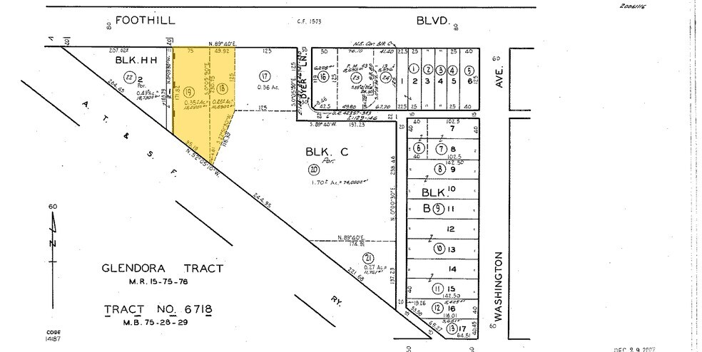 430-432 W Foothill Blvd, Glendora, CA à louer - Plan cadastral – Image 3 sur 3