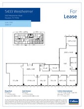 5433 Westheimer Rd, Houston, TX à louer Plan d’étage– Image 1 sur 1