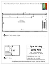 2843 Eyde Pky, East Lansing, MI à louer Plan d’étage– Image 1 sur 1