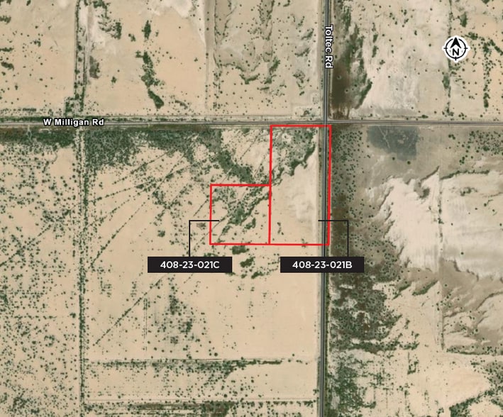 MILLIGAN Rd, Eloy, AZ à vendre - Plan cadastral – Image 2 sur 2