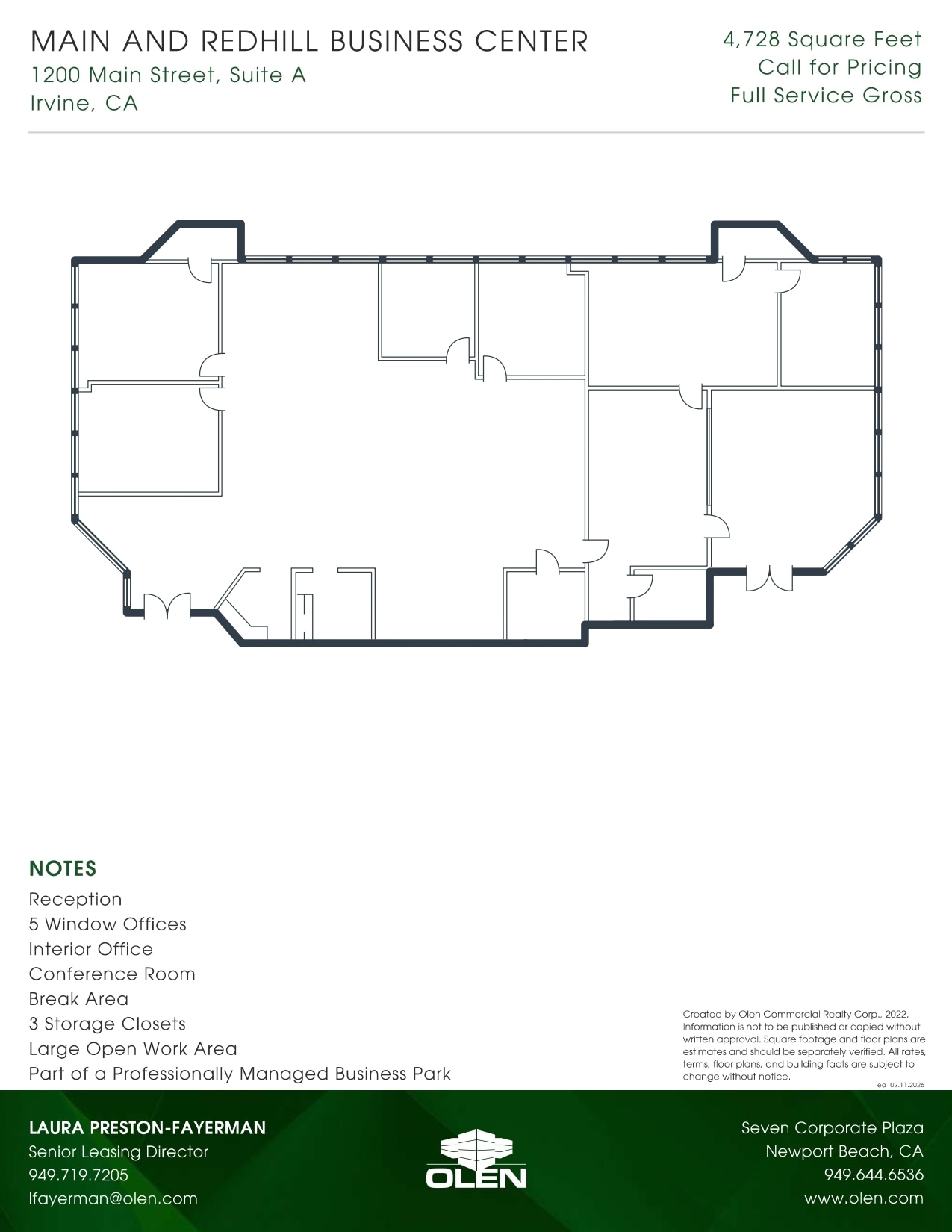 1200 Main St, Irvine, CA à louer Plan d’étage– Image 1 sur 1