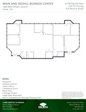 1200 Main St, Irvine, CA à louer Plan d’étage– Image 1 sur 1