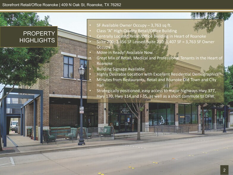 409 N Oak St, Roanoke, TX à vendre - Photo de l’immeuble – Image 2 sur 86