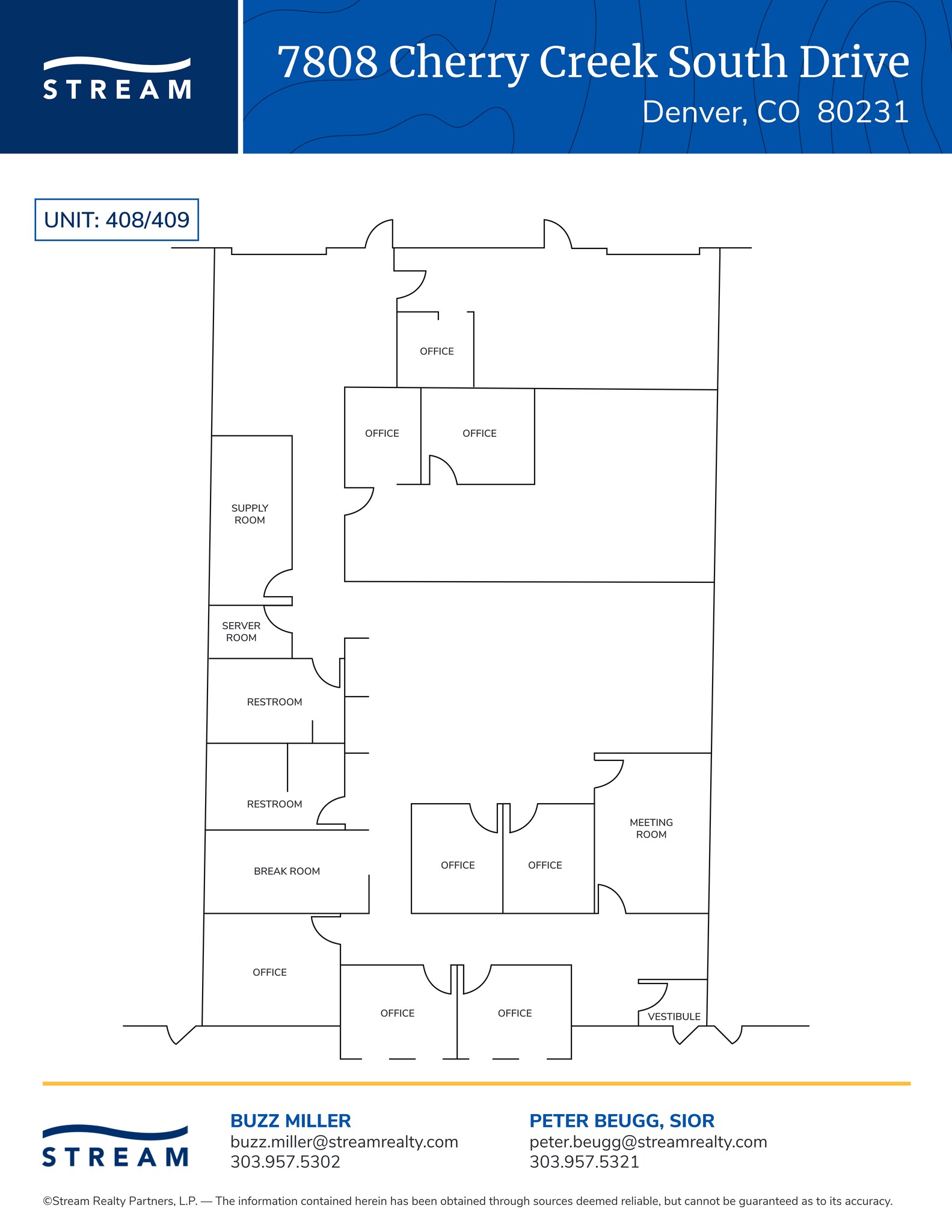 7808 E Cherry Creek South Dr, Denver, CO à louer Plan de site– Image 1 sur 1