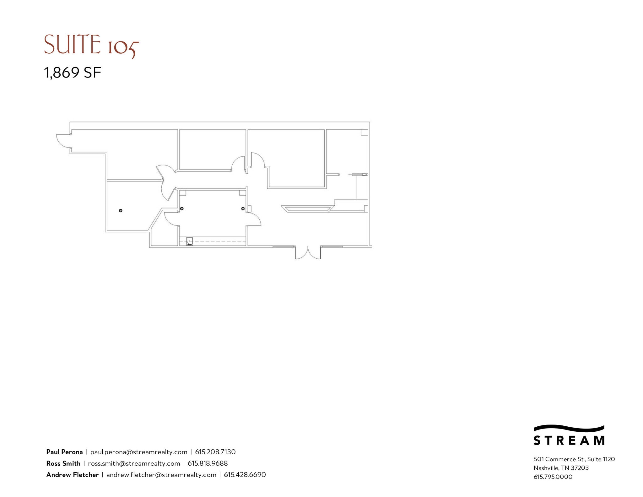 214 2nd Ave N, Nashville, TN à louer Plan d’étage– Image 1 sur 1