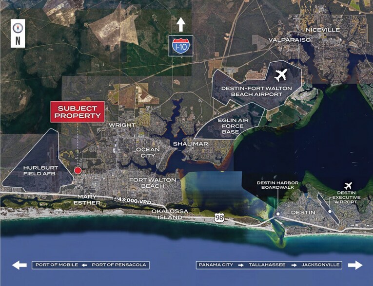201 Stokes Ave NW, Fort Walton Beach, FL à vendre - Aérien – Image 2 sur 6